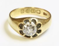 Lot 4 - An 18ct gold single stone diamond ring