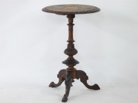 Lot 603 - A Victorian walnut and marquetry inlaid lamp table