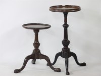 Lot 659 - Two 19th century mahogany dish topped lamp tables