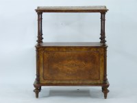 Lot 709 - A Victorian walnut veneered buffet