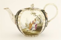 Lot 459 - A 19th century Meissen porcelain teapot