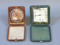Lot 91 - Two Art Deco period travel alarm clocks