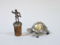 Lot 101 - A modern silver model of a tortoise