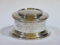 Lot 173 - A silver inkwell
