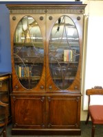 Lot 646 - A mahogany glazed bookcase