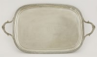 Lot 62 - A George III silver two handled tray