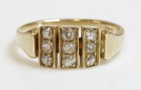 Lot 308 - A late Victorian nine stone diamond ring