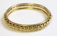 Lot 290 - A late Victorian hinged gold bangle