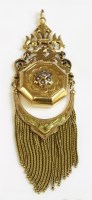 Lot 293 - A French gold and split pearl locket
