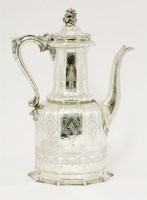 Lot 154 - A Victorian silver coffee pot
