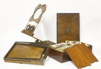 Lot 413 - A French walnut tabletop graphoscope