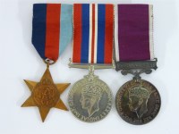 Lot 129 - A group of three World War II medals