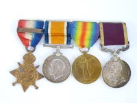 Lot 130 - A group of four World War I medals