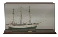 Lot 385 - A scratch built model of the 'Danish Training Ship Danmark'