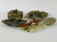 Lot 80 - Three Chinese jade buckles