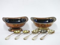 Lot 88 - A pair of silver plated salts
