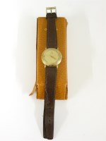 Lot 61 - A gentleman's 9ct gold Omega automatic strap watch