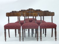 Lot 647 - A set of six William IV mahogany dining chairs