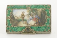 Lot 224 - A Continental silver and enamel box