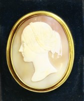 Lot 271 - An early Victorian carved shell cameo