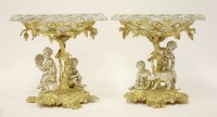 Lot 51 - A pair of parcel gilt silver-plated comports