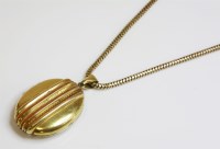 Lot 281 - A Victorian gold locket and chain