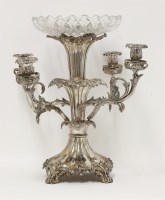 Lot 55 - A Victorian silver-plated centrepiece