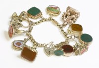 Lot 268 - A gold charm bracelet