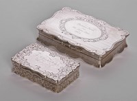 Lot 249 - A Victorian silver table snuff box