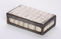 Lot 248 - A Victorian silver mounted mammoth-tooth box