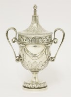 Lot 167 - A silver two handled cup and cover