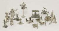 Lot 38 - A quantity of Continental silver miniature figurines