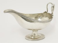 Lot 43 - An American silver sauce boat
