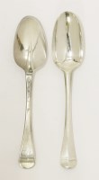 Lot 170 - A set of four George I silver hanoverian pattern rat tail spoons