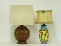 Lot 273 - A wood lamp base