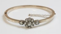 Lot 300 - A late Victorian diamond set bangle