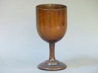 Lot 191 - A turned treen goblet