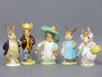 Lot 192 - Five Beswick Beatrix Potter figures