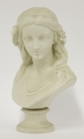 Lot 388 - A Copeland parian bust of spring