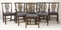 Lot 1507 - A set of eight Chippendale style mahogany dining chairs