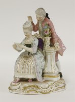 Lot 49 - A pair of Meissen Groups
