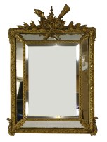 Lot 528 - A gesso and gilt mirror