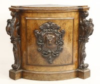 Lot 606A - A Victorian burr walnut standing corner cupboard