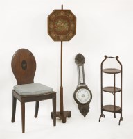 Lot 655 - A George III mahogany hall chair