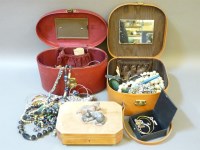 Lot 102 - Two boxes of costume jewellery