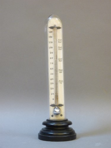 Lot 200 - A 19th century ivory desk thermometer