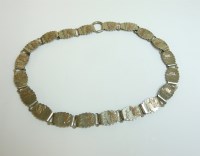 Lot 34 - A silver and applied gold Aesthetic Movement Victorian necklace