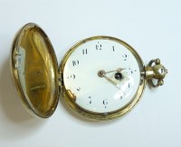 Lot 85 - A silver gilt key wound pocket watch