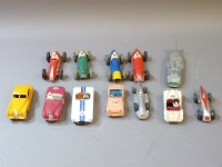 Lot 116 - Two boxes containing twelve Dinky racing cars