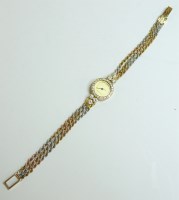 Lot 92 - An 18ct gold and diamond Jaeger LeCoultre ladies wristwatch